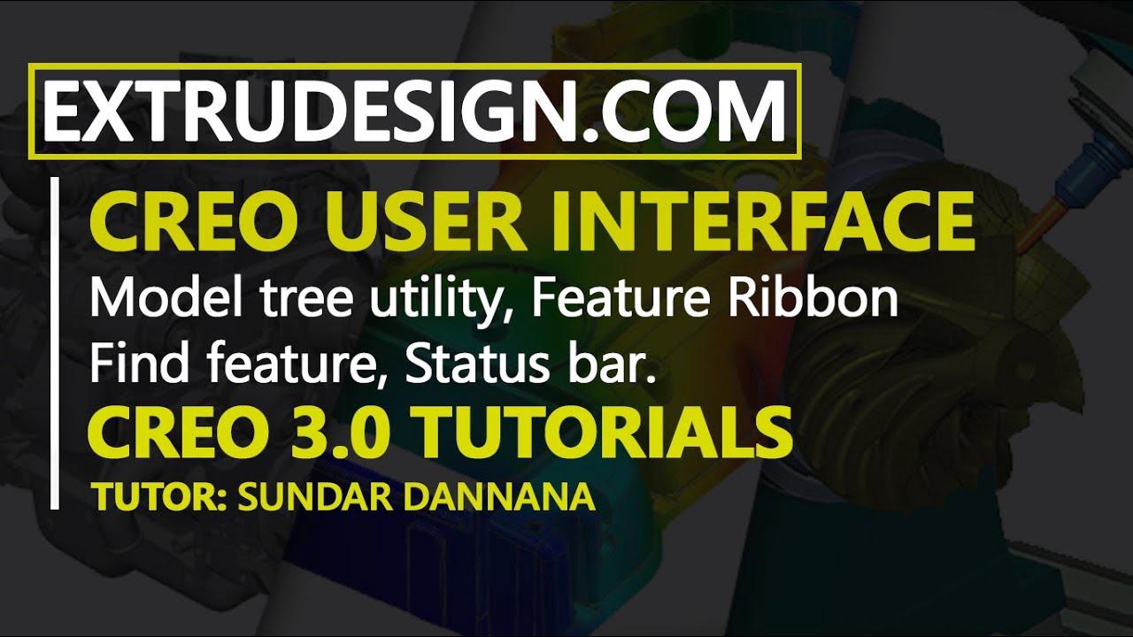 'Video thumbnail for 00. Creo 3.0 Tutorial for Beginner . Creo User Interface part 1'