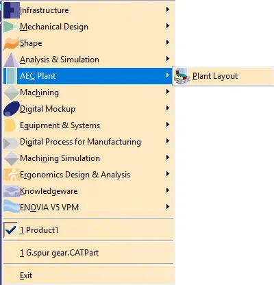 CATIA V5 Modules list