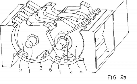 Figure 3 The Mechanism of a 2 Shaft Shredder