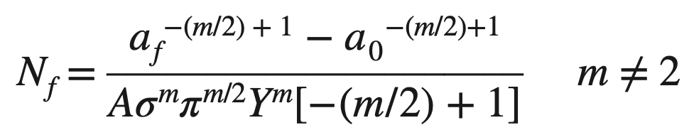 fatigue life formula