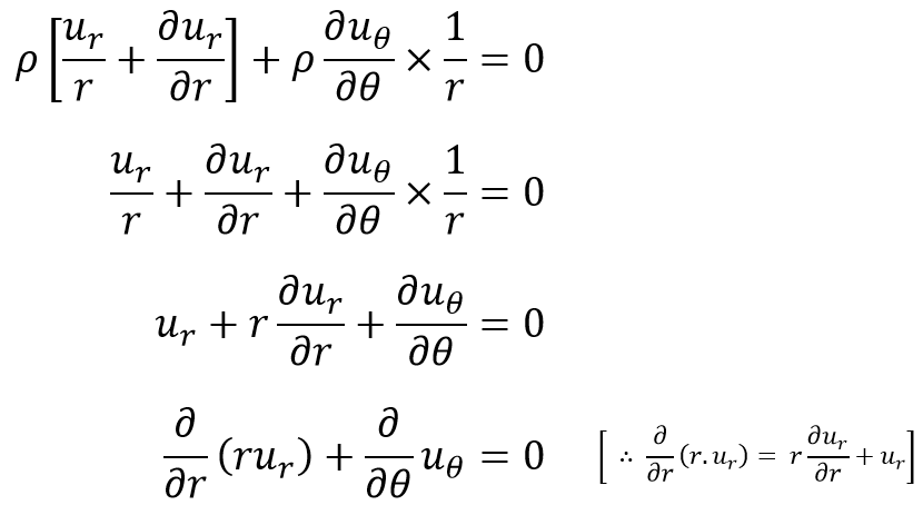 Continuity Equation in Polar coordinates