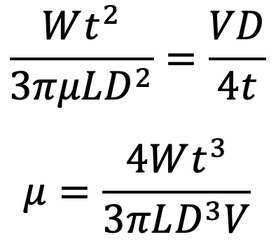 Coefficient of Viscosity Derivation