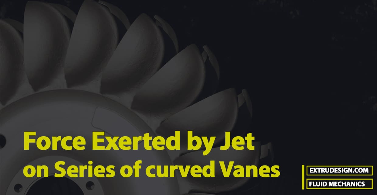 How to Calculate Force Exerted by a Jet on a Series of curved Vanes?
