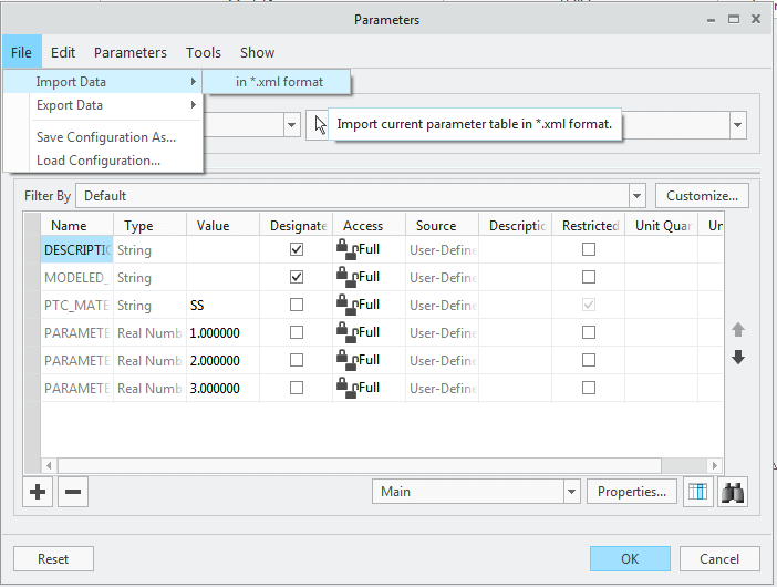 How to Import Parameters in Creo?