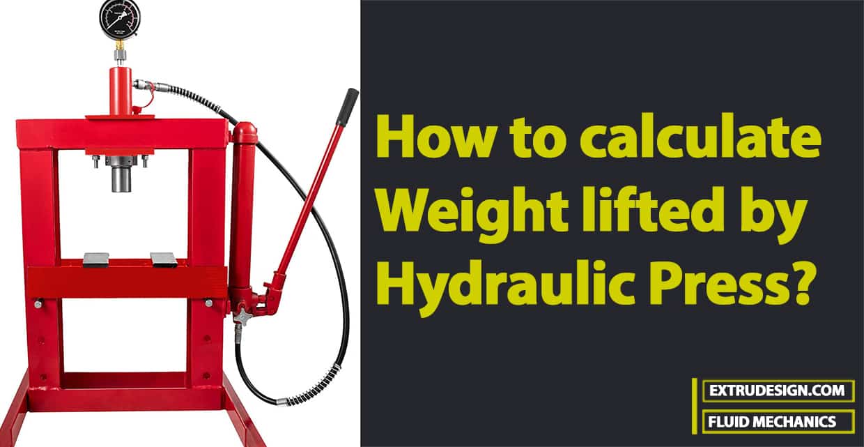 Weight lifted by Hydraulic Press