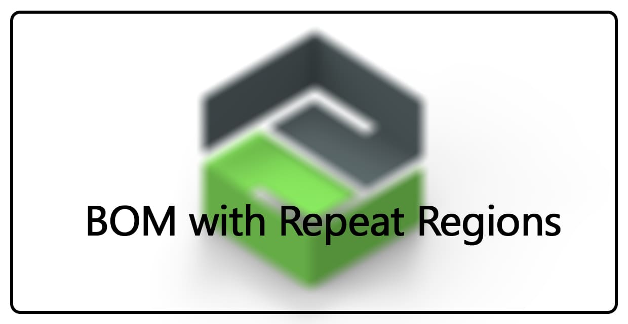 How to create BOM with Repeat Regions in Creo?