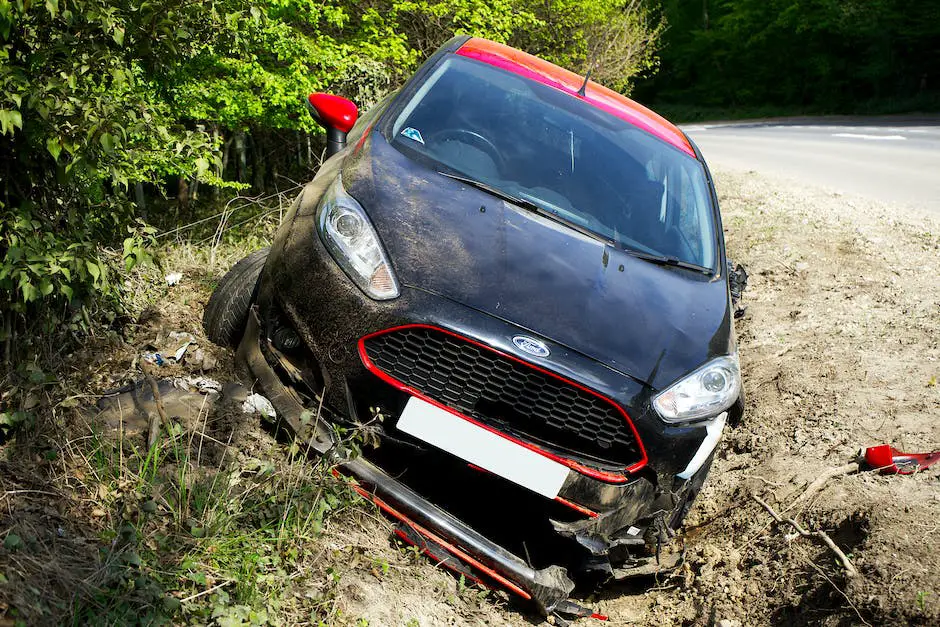 Image depicting a car crash on a road