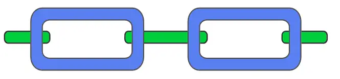 Chain with square links